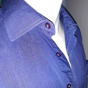 Vimal blue cotton shirt. Large